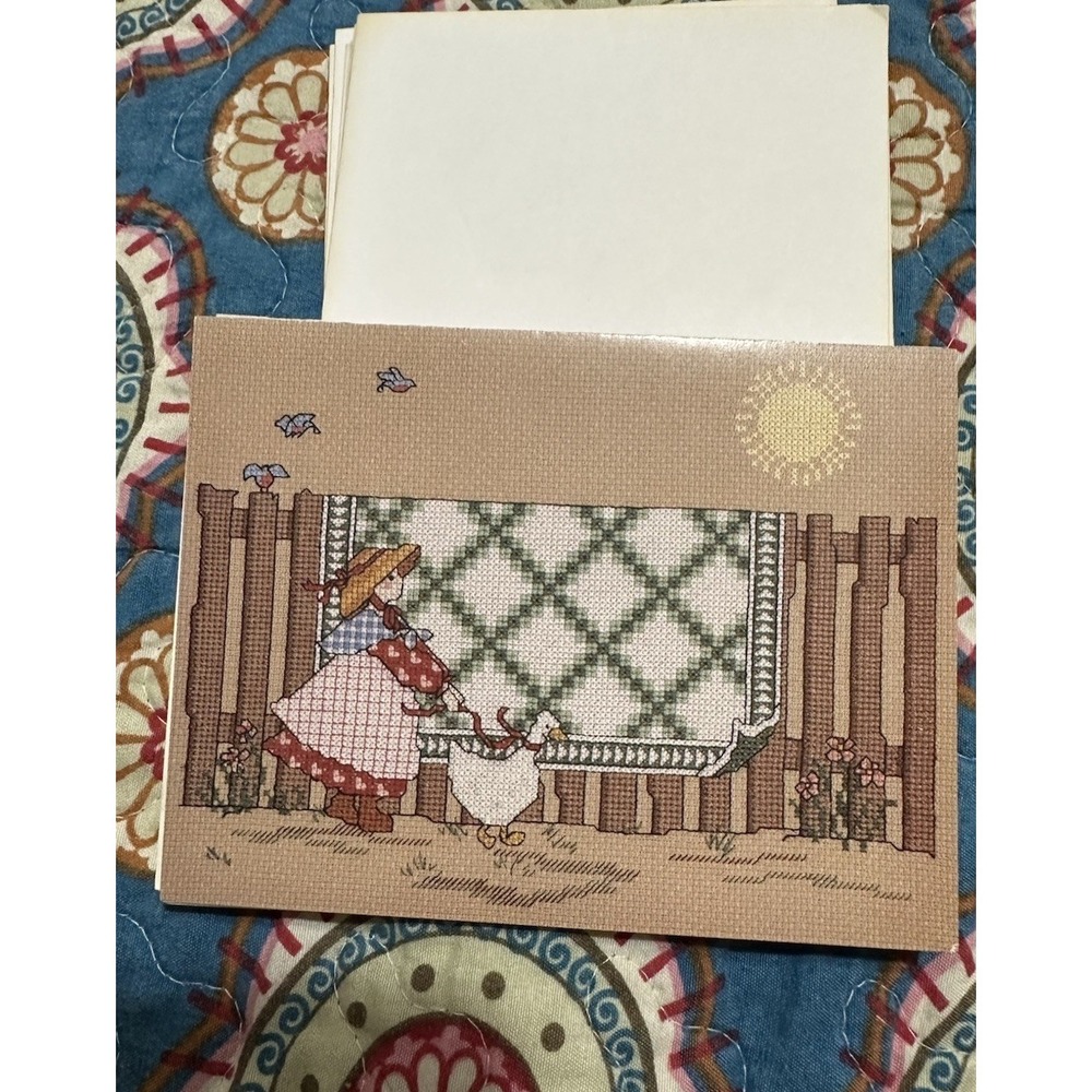 Vintage 12 Blank Occasion Cards ~ Debbie Mumm ~ Cross Stitch Art ~ With Envelope